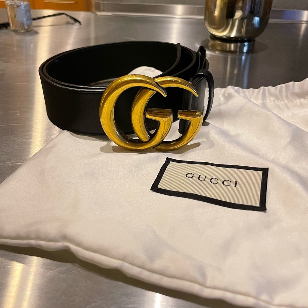 Gucci Gold Belt - Size 85